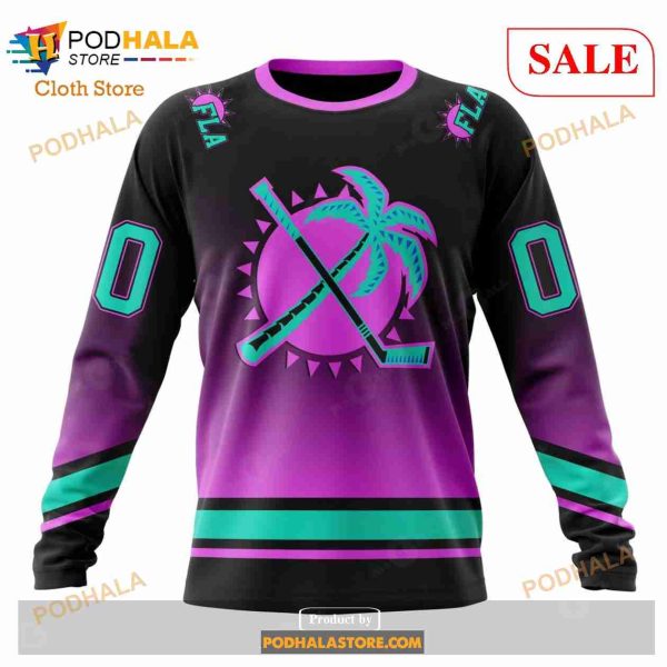 Custom Florida Panthers Retro Gradient Design Sweatshirt NHL Hoodie 3D