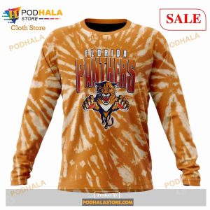 Custom Florida Panthers Retro Vintage Tie Dye Sweatshirt NHL Hoodie 3D 4