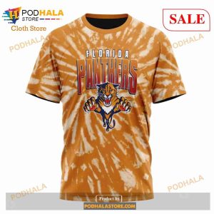 Custom Florida Panthers Retro Vintage Tie Dye Sweatshirt NHL Hoodie 3D 6
