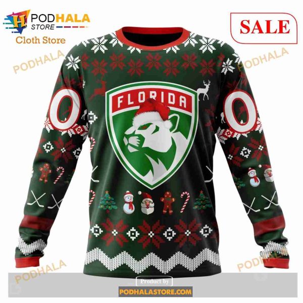 Custom Florida Panthers Unisex Christmas Sweatshirt NHL Hoodie 3D, NHL Merch