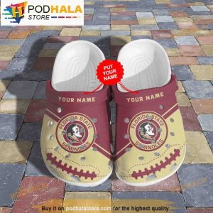 Custom Florida State Seminoles Football Ncaa Clogband 3D Crocs Slippers