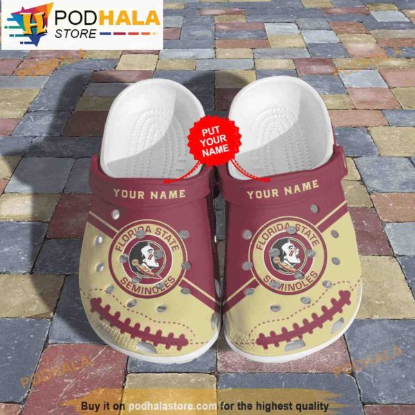 Custom Florida State Seminoles Football Ncaa Clogband 3D Crocs Slippers