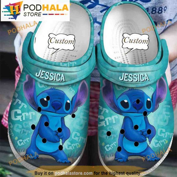 Custom Funny Stitch Disney Clogband 3D Crocs