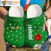 Custom Green Grinch Face Christmas Clogband 3D Crocs