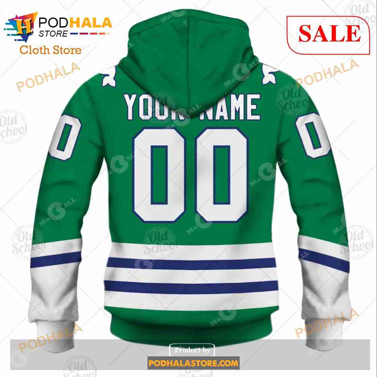 Top-selling item] Custom Hartford Whalers Full Printing Hockey Jersey