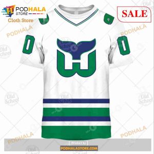 Custom Hartford Whalers Carolina Hurricanes Vintage NHL Sweatshirt Hoodie 3d 3