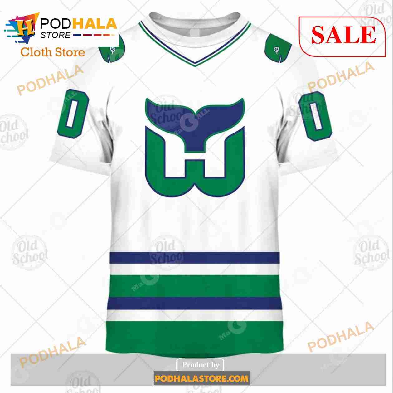 Personalized Hartford Whalers Carolina Hurricanes Vintage NHL