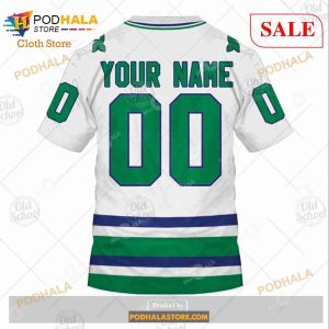 Custom Hartford Whalers Carolina Hurricanes Vintage NHL Sweatshirt Hoodie 3d 7