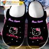 Custom Hello Kitty Black Clogband 3D Crocs Slippers