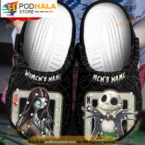 Custom King And Queen Jack And Sally Crocband 3D Crocs Clog Shoes