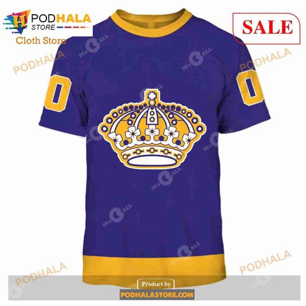 Custom Los Angeles Kings 70s Throwback Vintage NHL Away Sweatshirt Hoodie 3D