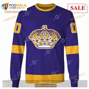 Custom Los Angeles Kings 70s Throwback Vintage NHL Away Sweatshirt Hoodie 3d 3