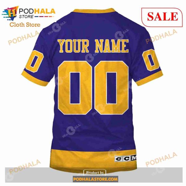 Custom Los Angeles Kings 70s Throwback Vintage NHL Away Sweatshirt Hoodie 3D