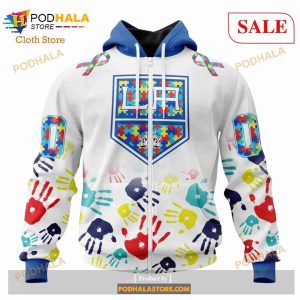 Custom Los Angeles Kings Autism Awareness Design Nhl Hoodie 3d 2