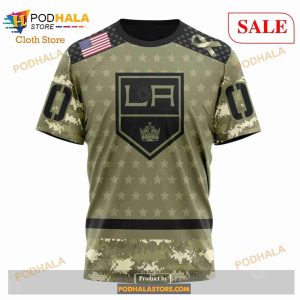 Custom Los Angeles Kings Camo Military Appreciation Nhl Hoodie 3d 6