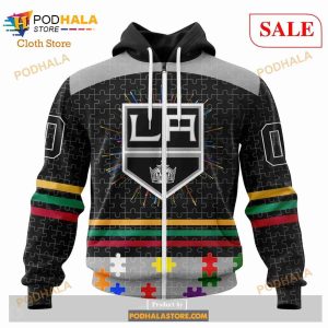 Custom Los Angeles Kings Fearless Aganst Autism Sweatshirt Nhl Hoodie 3d 2