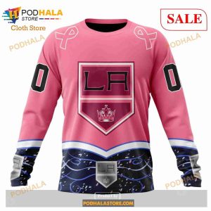 Custom Los Angeles Kings Fights Cancer Sweatshirt Nhl Hoodie 3d 4