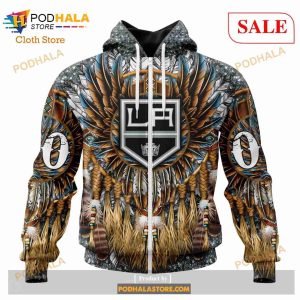 Custom Los Angeles Kings Native Costume Design Sweatshirt Nhl Hoodie 3d 2