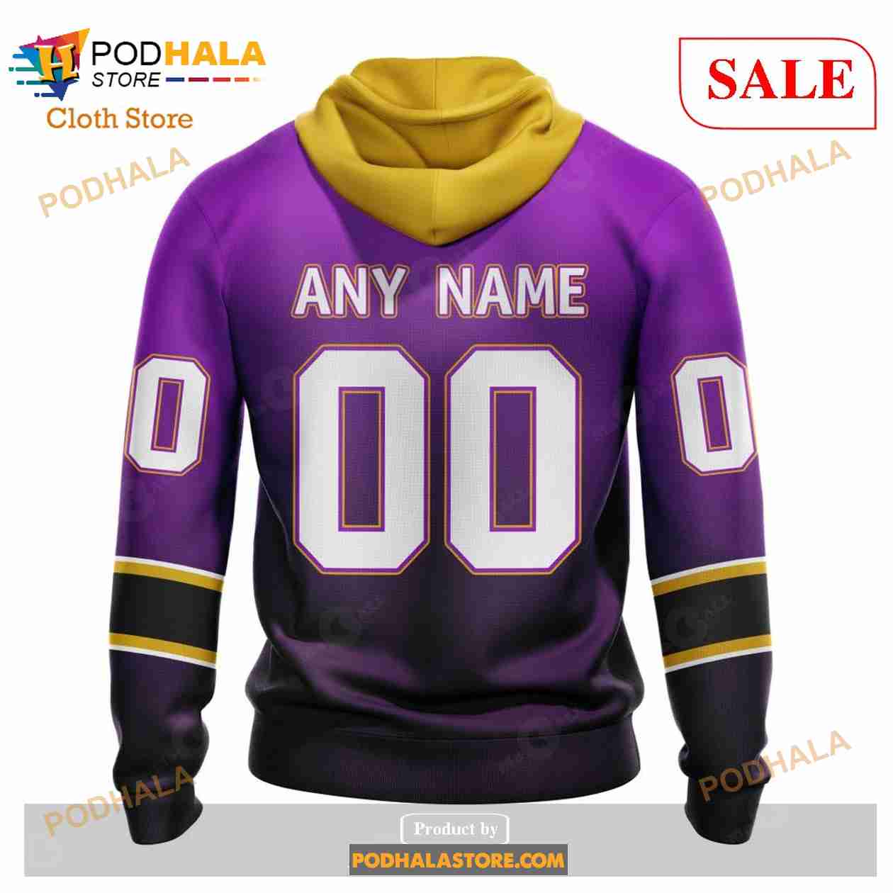 NHL Los Angeles Kings Custom Name Number 70s Throwback Vintage Away Jersey  Pullover Hoodie