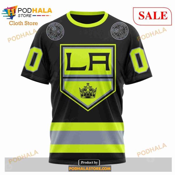 Custom Los Angeles Kings Unisex FireFighter Uniforms Color NHL Hoodie 3D