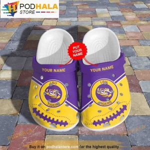 Custom Lsu Tigers Football Ncaa Crocband 3D Crocs Slippers