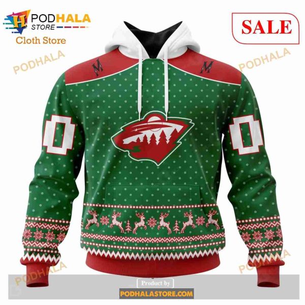 Custom Minnesota Wild Christmas Apparel Sweatshirt NHL Hoodie 3D