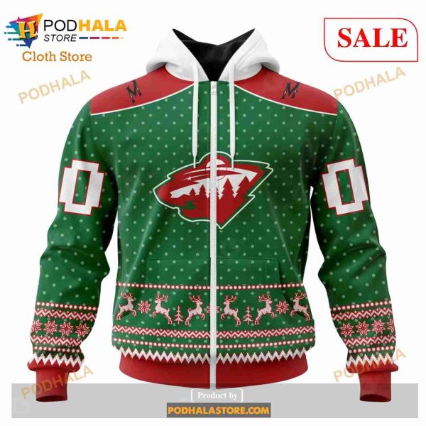 Custom Minnesota Wild Christmas Apparel Sweatshirt NHL Hoodie 3D