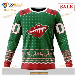 Custom Minnesota Wild Unisex Christmas Sweatshirt NHL Hoodie 3D