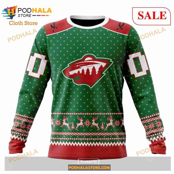 Custom Minnesota Wild Christmas Apparel Sweatshirt NHL Hoodie 3D
