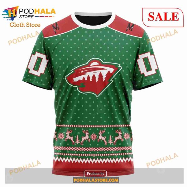 Custom Minnesota Wild Christmas Apparel Sweatshirt NHL Hoodie 3D