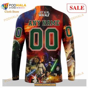 Custom Minnesota Wild Design X Star War Sweatshirt Nhl Hoodie 3d 5