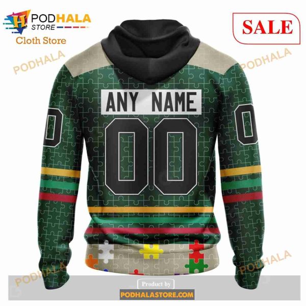 Custom Minnesota Wild Fearless Aganst Autism Sweatshirt NHL Hoodie 3D