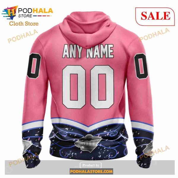 Custom Minnesota Wild Fights Cancer Sweatshirt NHL Hoodie 3D