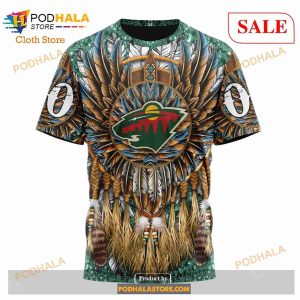Custom Minnesota Wild Native Costume Design Sweatshirt Nhl Hoodie 3d 6