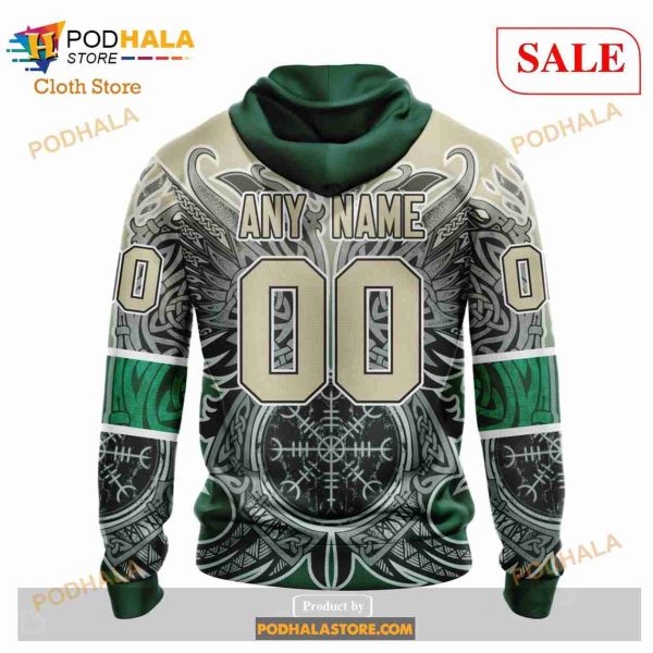 Custom Minnesota Wild Norse Viking Symbols Sweatshirt NHL Hoodie 3D