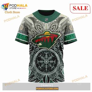 Custom Minnesota Wild Norse Viking Symbols Sweatshirt Nhl Hoodie 3d 5