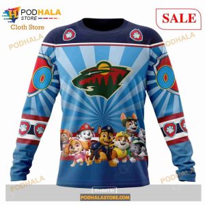 Custom Minnesota Wild Paw Patrol Sweatshirt Nhl Hoodie 3d 4