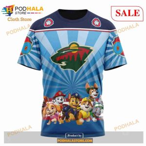 Custom Minnesota Wild Paw Patrol Sweatshirt Nhl Hoodie 3d 6