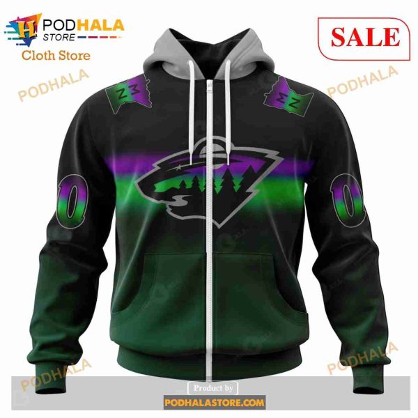 Custom Minnesota Wild Retro Gradient Design Sweatshirt NHL Hoodie 3D