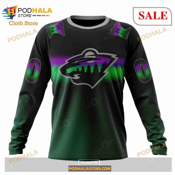 Custom Minnesota Wild Retro Gradient Design Sweatshirt NHL Hoodie 3D