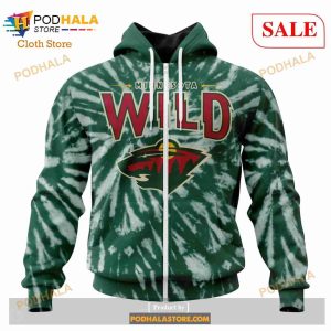 Custom Minnesota Wild Retro Vintage Tie Dye Sweatshirt Nhl Hoodie 3d 2
