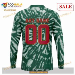 Custom Minnesota Wild Retro Vintage Tie Dye Sweatshirt Nhl Hoodie 3d 5