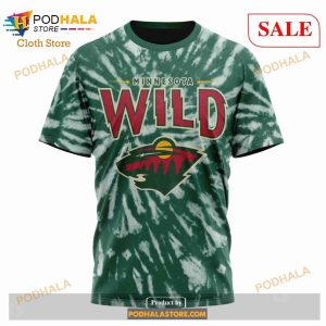 Custom Minnesota Wild Retro Vintage Tie Dye Sweatshirt Nhl Hoodie 3d 6