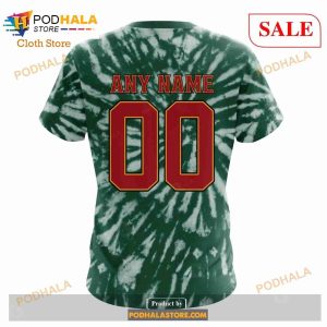 Custom Minnesota Wild Retro Vintage Tie Dye Sweatshirt Nhl Hoodie 3d 7