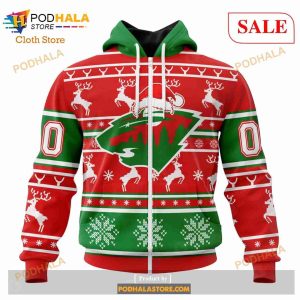 Custom Minnesota Wild Unisex Shirt Sweatshirt Nhl Hoodie 3d Christmas 2