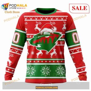 Custom Minnesota Wild Unisex Shirt Sweatshirt Nhl Hoodie 3d Christmas 4
