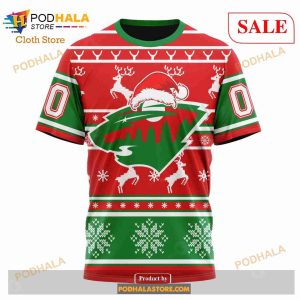 Custom Minnesota Wild Unisex Shirt Sweatshirt Nhl Hoodie 3d Christmas 6