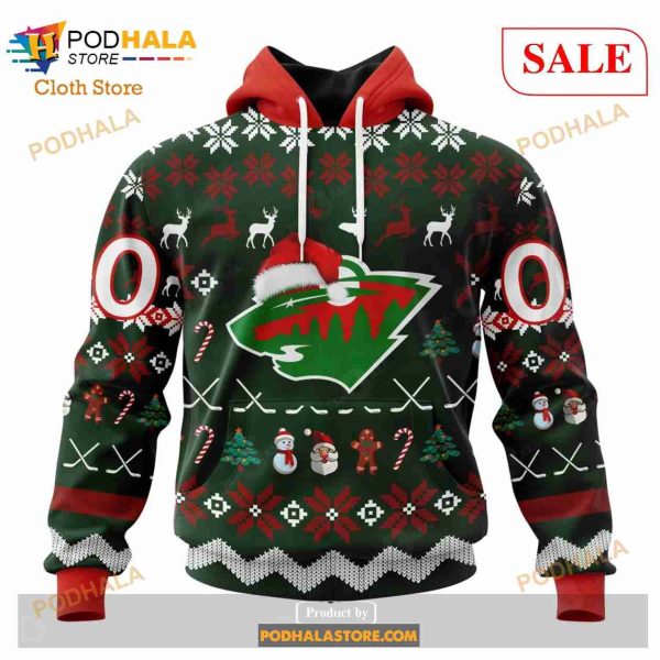 Custom Minnesota Wild Unisex Sweatshirt NHL Hoodie 3D, Christmas Gifts