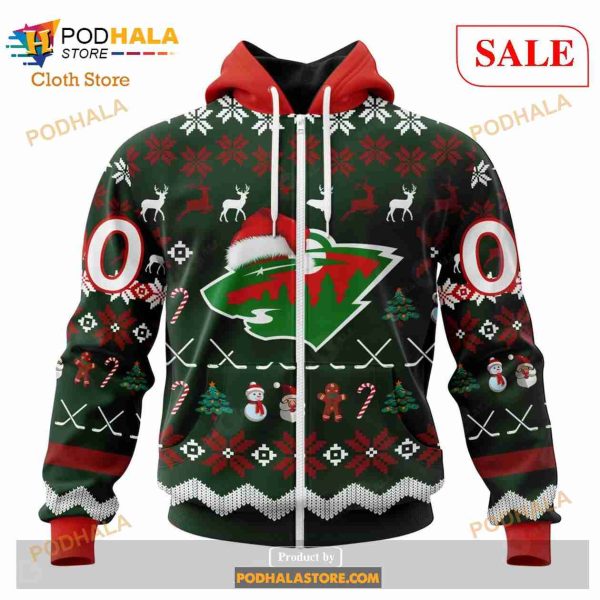 Custom Minnesota Wild Unisex Sweatshirt NHL Hoodie 3D, Christmas Gifts