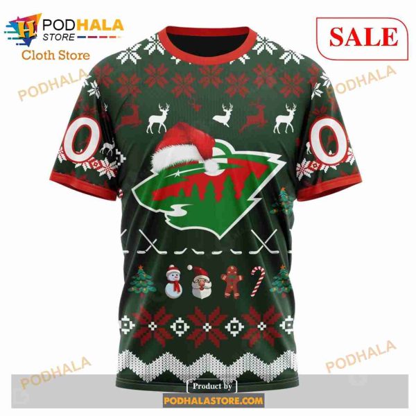 Custom Minnesota Wild Unisex Sweatshirt NHL Hoodie 3D, Christmas Gifts